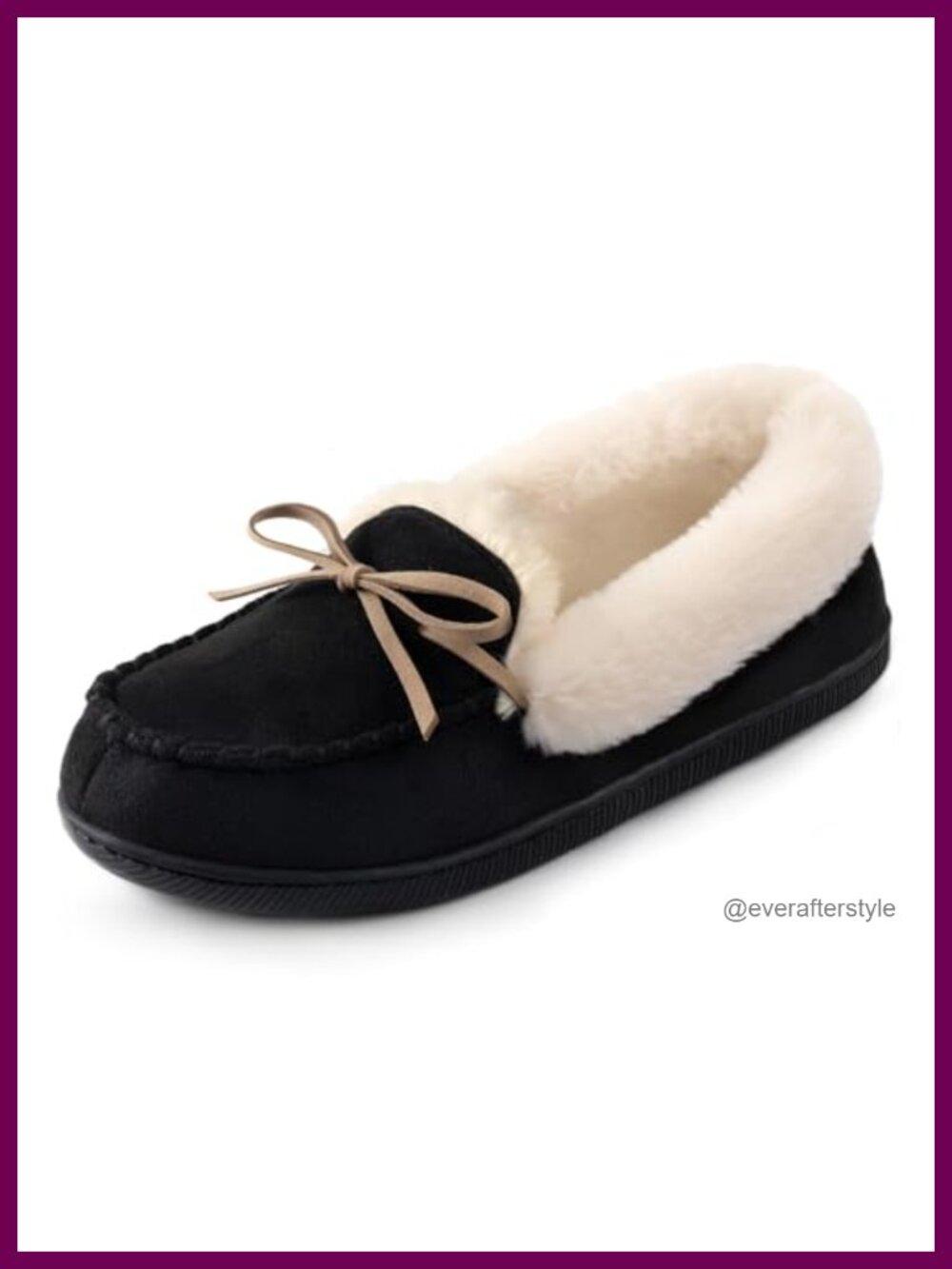 Glittered Mocc Vegan Faux Fur Memory Foam Rubber Sole